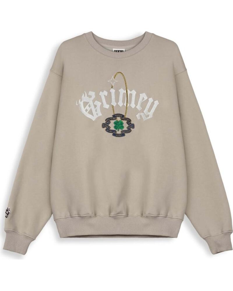GRIMEY SUDADERA GSW602-GRE UNISEX BEIGE MULTICOLOR