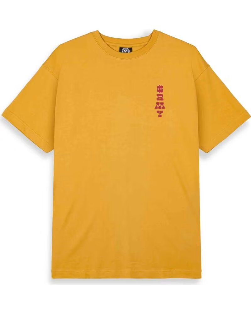GRIMEY T-SHIRT GA744-BRW À MANCHES COURTES UNISEXE MARRON