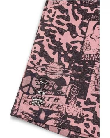 GRIMEY BERMUDAS GBSS192-LIC EN ROSA PARA UNISEX LILA Y NEGRO