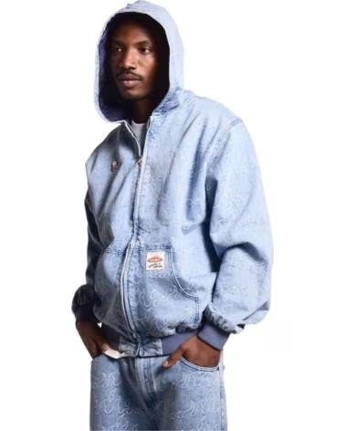 GRIMEY FELPA CON CAPPUCCIO CON STAMPA EFFETTO DENIM MULTICOLOR