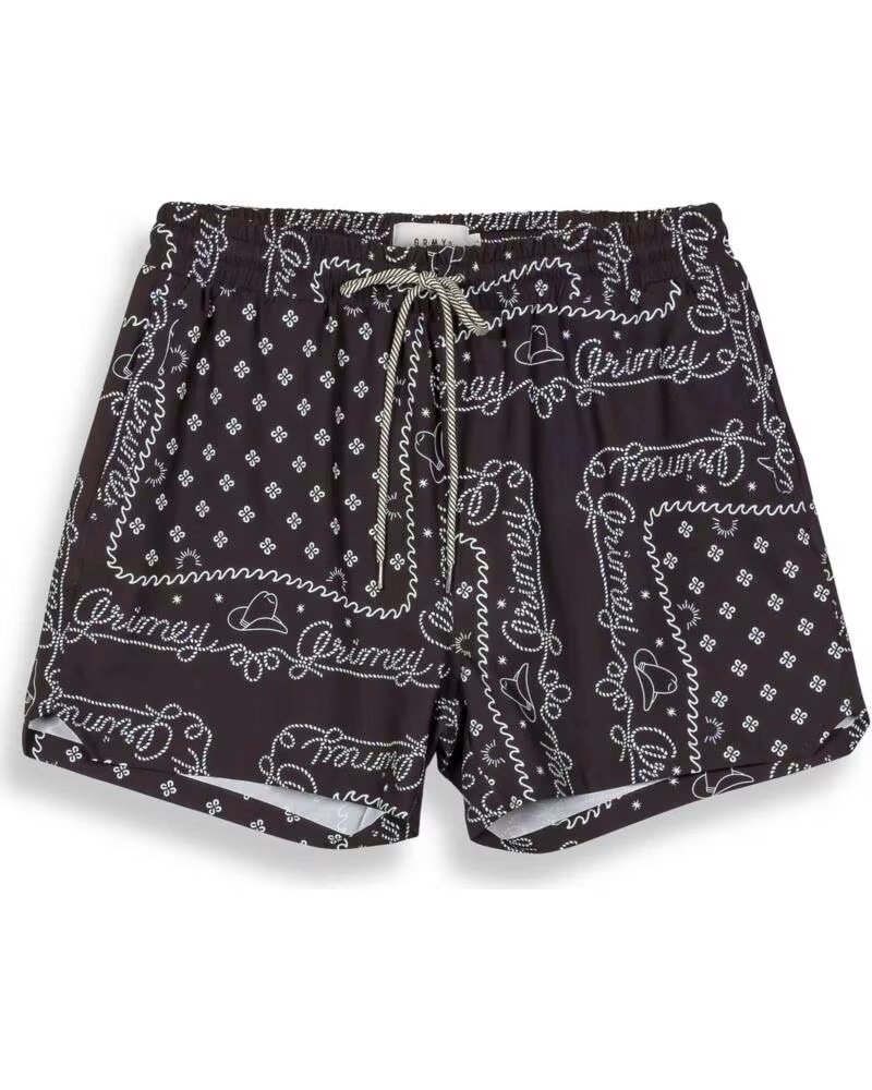 CALÇÕES DE BANHO GRIMEY LONE HAND COM ESTAMPADO BANDANA NEGRO