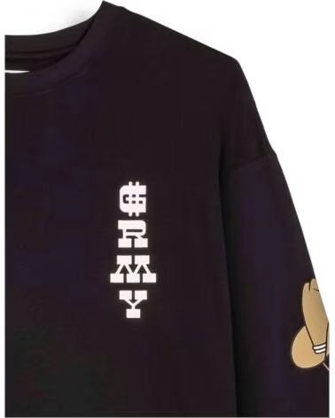 MAGLIETTA MANICHE LUNGHE GRIMEY LONE HAND NERA