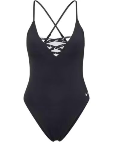 NIKE BAÑADOR NESSF227-001 CON CORDONES CRUZADOS NEGRO