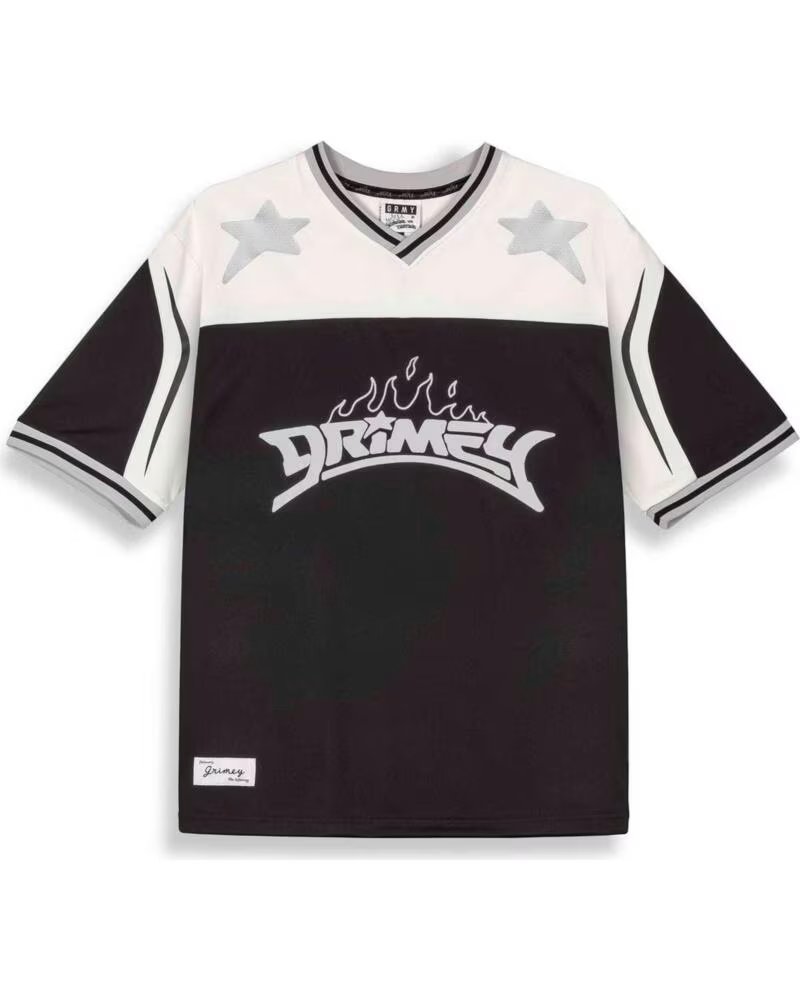 GRIMEY T-SHIRT GAVN72909 A MANICHE CORTE STILE URBANO NEGRO