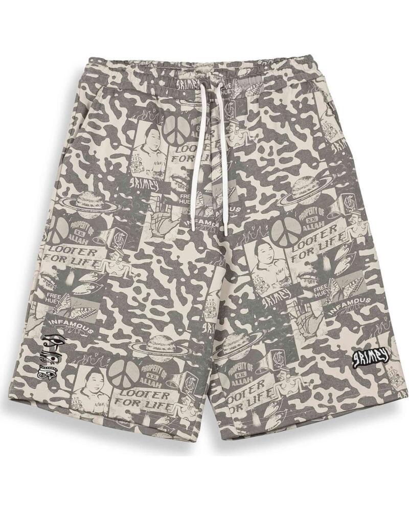 GRIMEY PANTALÓN CORTO GBSS191 ESTAMPADO ROSA