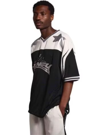 GRIMEY T-SHIRT GAVN72909 A MANICHE CORTE STILE URBANO NEGRO