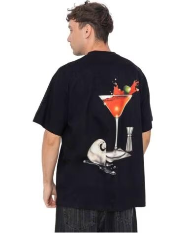 CARHARTT WIP T-SHIRT A MANICHE CORTE CON STAMPA GRAFICA I035208-BLK NEGRO