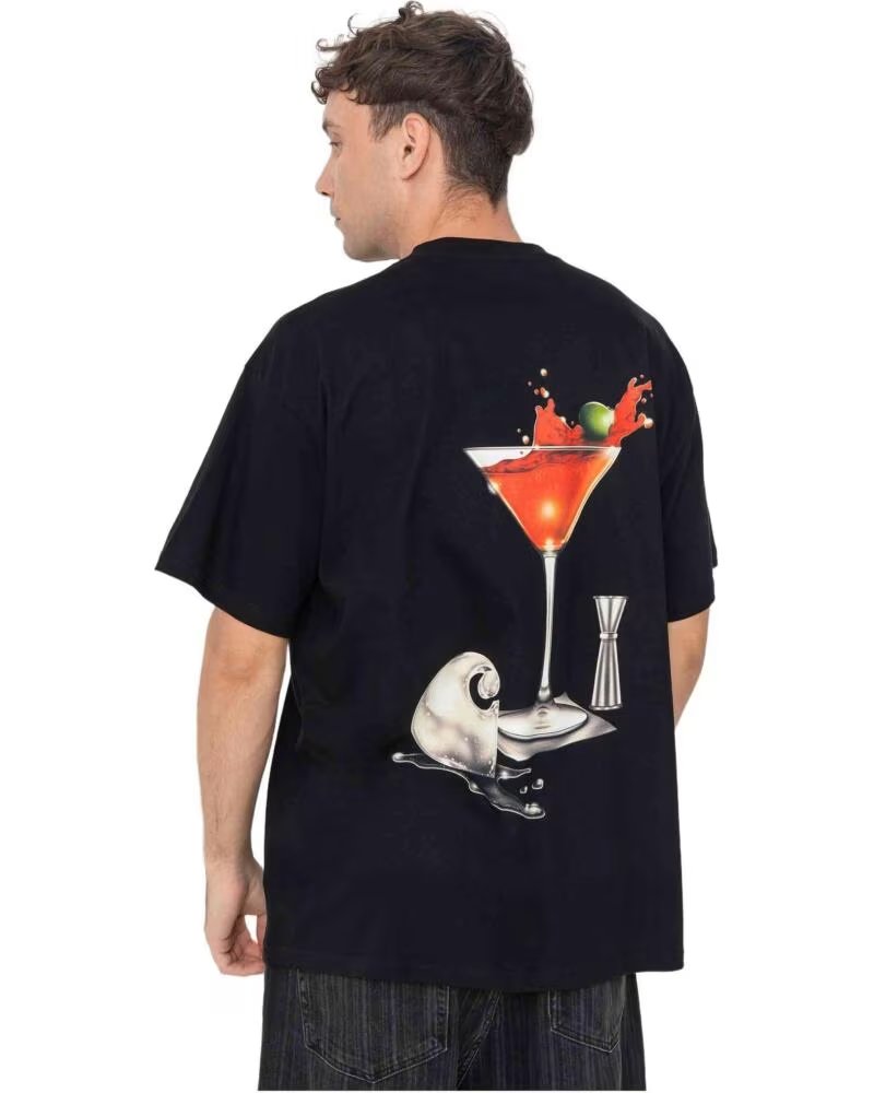 CARHARTT WIP T-SHIRT A MANICHE CORTE CON STAMPA GRAFICA I035208-BLK NEGRO