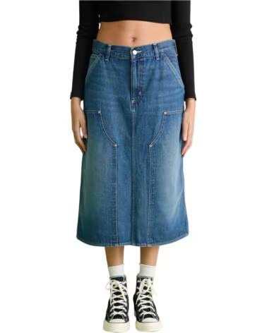 CARHARTT WIP FALDA MIDI DENIM I035880-014L BLUE
