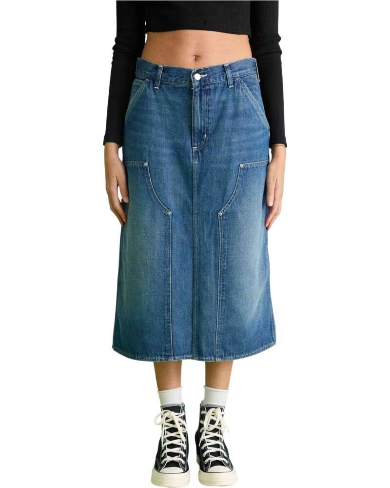 CARHARTT WIP FALDA MIDI DENIM I035880-014L BLUE
