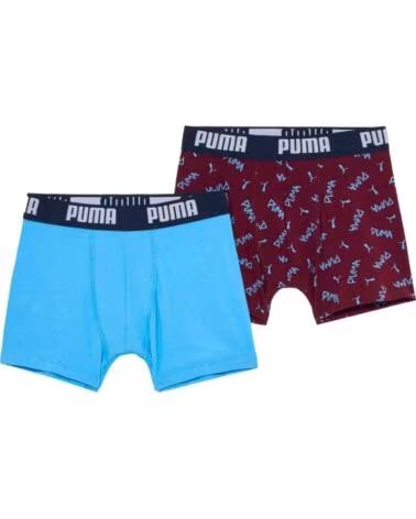 PUMA BOXERSHORTS SET 701234185001 MEHRFARBIG BURGUNDY - BLUE