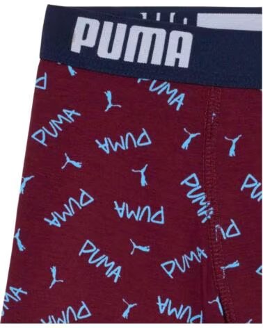PUMA BOXERSHORTS SET 701234185001 MEHRFARBIG BURGUNDY - BLUE