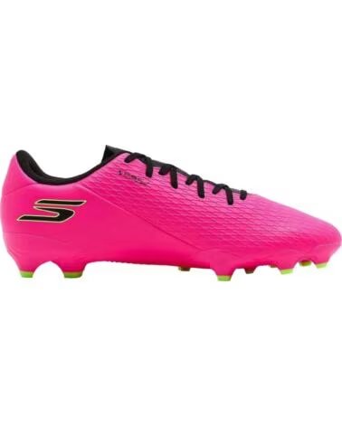 SKECHERS SCARPE DA CALCIO 252132-PKBK UNISEX IN ROSA E NERO PINK SYNTHETIC- BLACK LIME TRIM