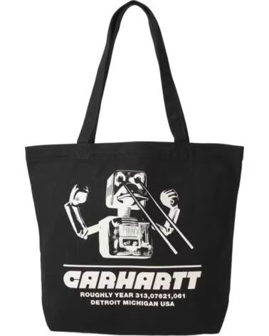 Início-CARHARTT-WIP-BOLSO-CANVAS-GRAPHIC-TOTE-WIPTOPIA-PRINT-NEGRO-BLACK-NAN