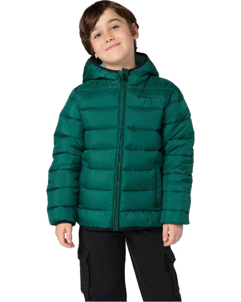 CHAMPION CASACO ACOLCHOADO COM CAPUZ 307222-GS584 PARA CRIANÇAS FPG-BBB-NBK