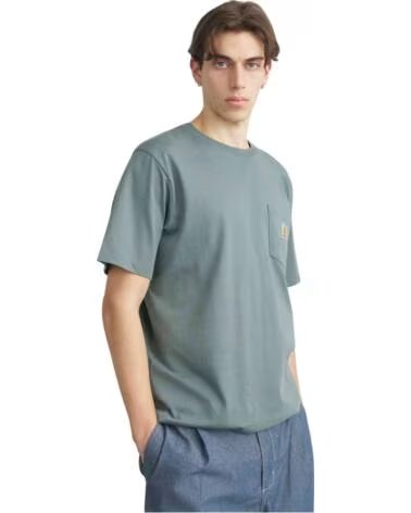 CARHARTT WIP T-SHIRT COM BOLSO MODELO I030434 VERDE