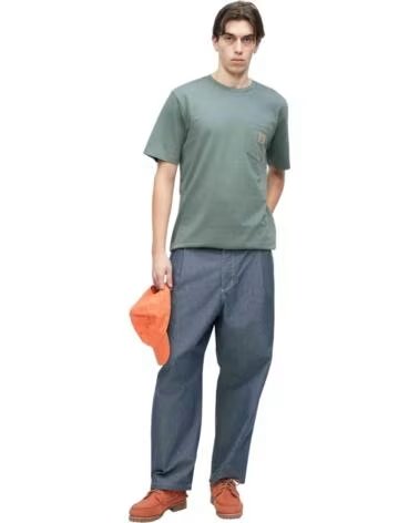 CARHARTT WIP T-SHIRT COM BOLSO MODELO I030434 VERDE