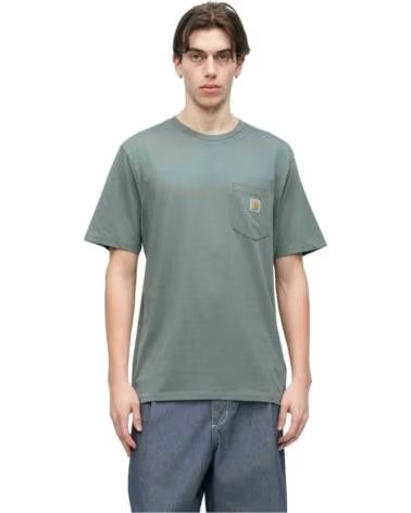 CARHARTT WIP T-SHIRT COM BOLSO MODELO I030434 VERDE