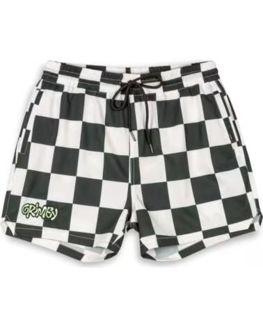CALÇÕES DE BANHO GRIMEY COM ESTAMPA XADREZ PRETO NEGRO