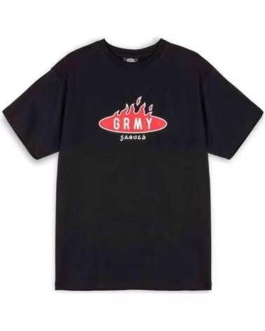 GRIMEY CAMISETA DE MANGA CORTA BURN IN FLAMES REGULAR TEE EN PARA UNISEX NEGRO