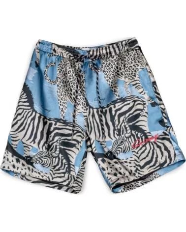 CALÇÕES GRIMEY ESTAMPADO ANIMAL PATCHWORK AZUL
