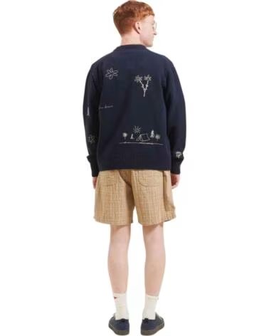 FORET PANTALÓN CORTO FORÉT F1042-KHAKICHECK CON ESTAMPADO A CUADROS BEIGE