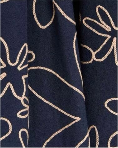 FORET CAMICIA FORÉT F1044-NAVY CON STAMPA FLOREALE DA UOMO