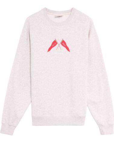 FORET SUDADERA FORÉT F1019-SNOWMELANGE GRIS CUELLO REDONDO
