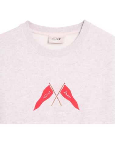 FORET SUDADERA FORÉT F1019-SNOWMELANGE GRIS CUELLO REDONDO