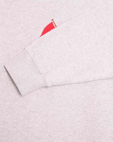 FORET SUDADERA FORÉT F1019-SNOWMELANGE GRIS CUELLO REDONDO