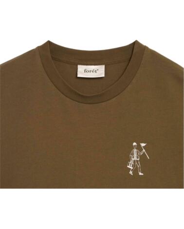 FORET CAMISETA DE MANGA CORTA FORET F1021-ALGAEGREEN EN MARRON PARA HOMBRE