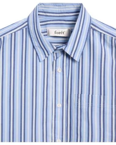 FORET CAMICIA A RIGHE DA UOMO FORÉT F6028-LIGHTBLUE