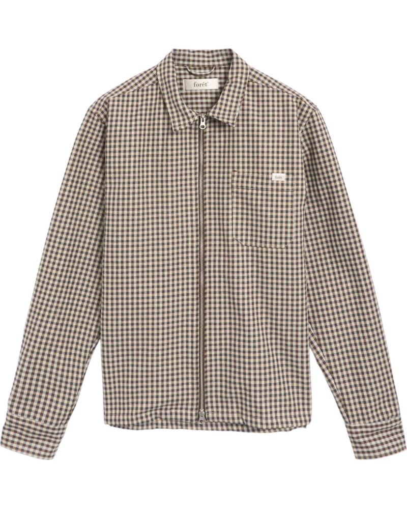 FORET CAMISA FORÉT F5811-CHECK CON CREMALLERA MARRÓN