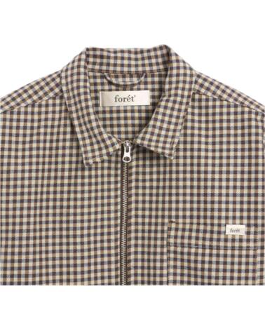 FORET CAMISA FORÉT F5811-CHECK CON CREMALLERA MARRÓN