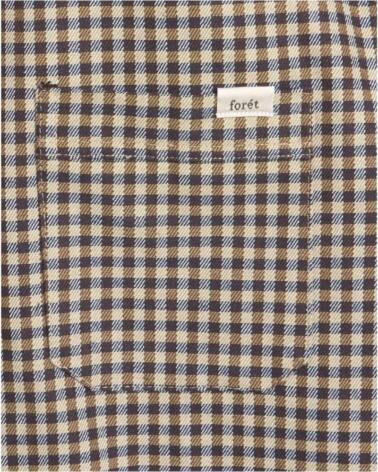 FORET CAMISA FORÉT F5811-CHECK CON CREMALLERA MARRÓN