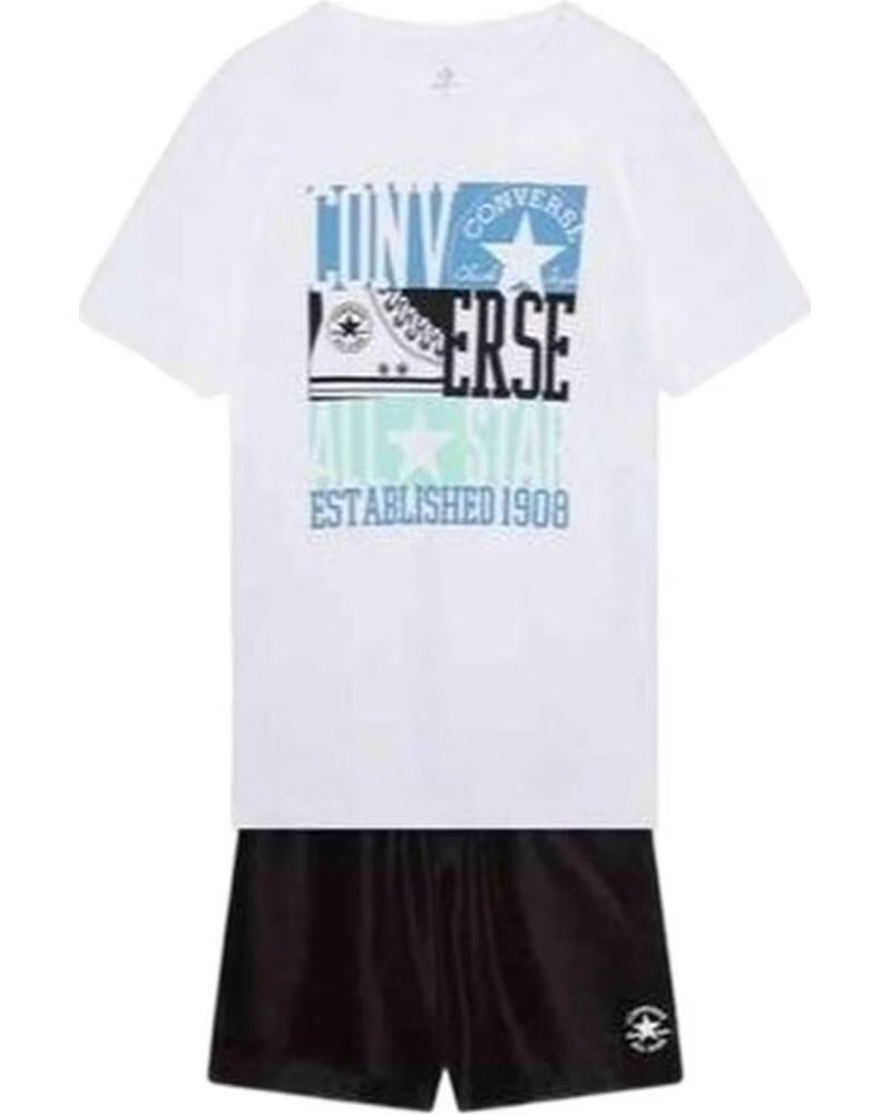 CONVERSE ENSEMBLE 9CH259-023 POUR ENFANTS BLANCO-NEG