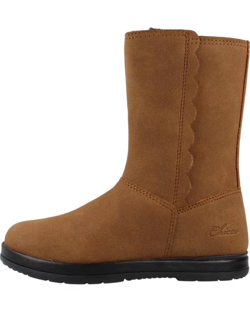 Botas de Menina CHICCO DE CHANTAL EM COURO CASTANHO NEGRO