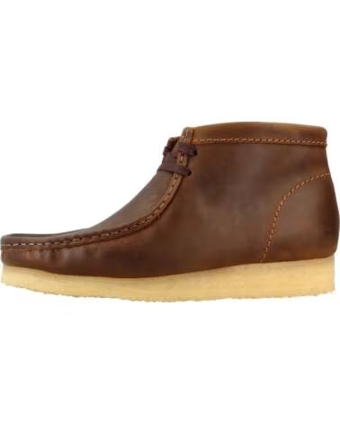 Stiefel für Herren CLARKS ORIGINALS WALLABEE BOOT STIEFELETTEN AUS BEESWAX LEDER BROWN