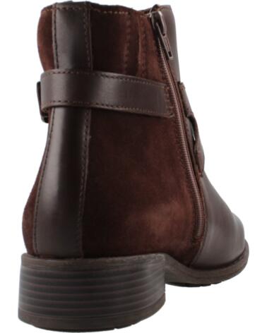 CLARKS BOTINES DE MUJER CON HEBILLAS Y ACABADO EN PIEL MARRÓN BROWN