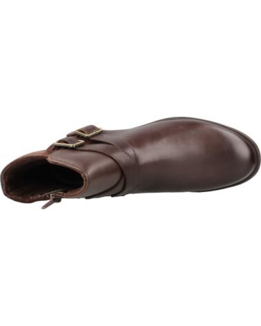 CLARKS BOTINES DE MUJER CON HEBILLAS Y ACABADO EN PIEL MARRÓN BROWN