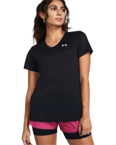 UNDER ARMOUR T-SHIRT À MANCHES COURTES 1384229-001 POUR FEMME NEGRO
