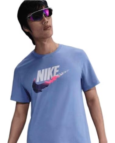 NIKE T-SHIRT HJ0568-494 À MANCHES COURTES BLEU POUR HOMME MULTICOLOR