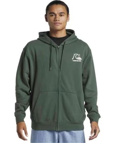 QUICKSILVER SUDADERA QUIKSILVER AQYFT03413 CON CREMALLERA VERDE AZUL