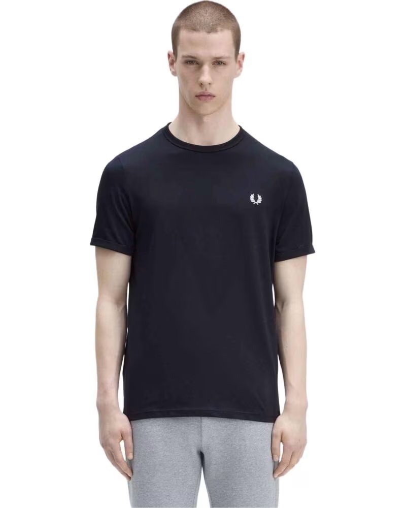 T-SHIRT MANGA CURTA FRED PERRY RINGER NAVY