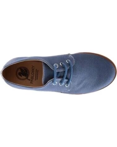 PABLOSKY 729740 SCHUHE AUS INDIGO LEINEN LINO