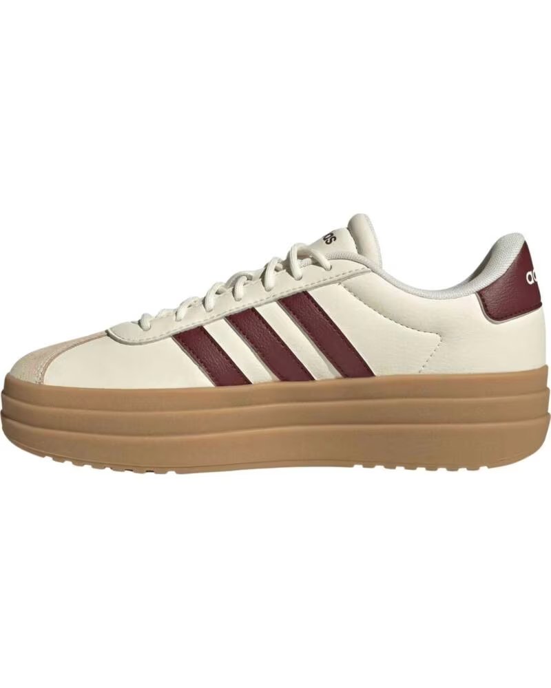 BASKETS ADIDAS COURT PLATFORM BEIGE BORDEAUX NAN