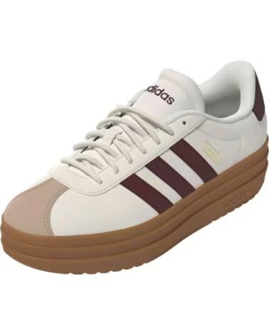 BASKETS ADIDAS COURT PLATFORM BEIGE BORDEAUX NAN