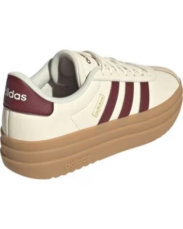 BASKETS ADIDAS COURT PLATFORM BEIGE BORDEAUX NAN