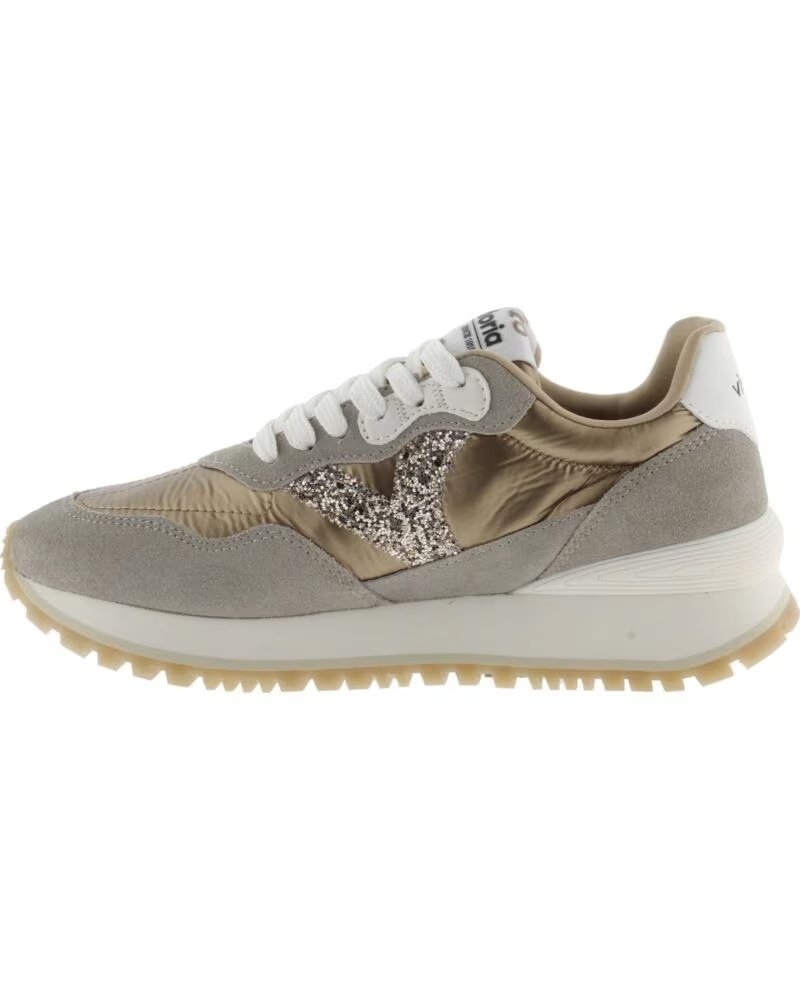 VICTORIA VIENTO METALLIC SNEAKERS PLATINUM/GOLD DORADO