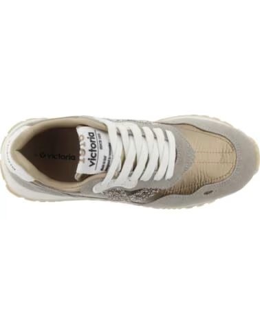 VICTORIA VIENTO METALLIC SNEAKERS PLATINUM/GOLD DORADO